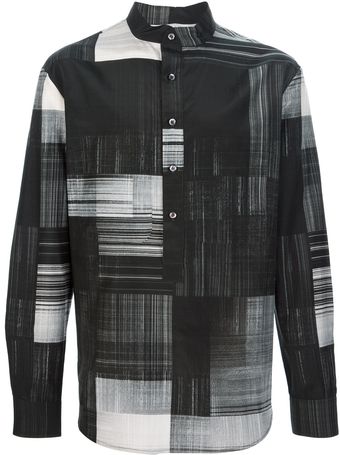 James Long Printed Granddad Shirt - Lyst
