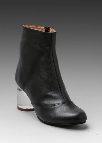 Jeffrey Campbell Inthemood in Black Leatherclear Heel - Lyst