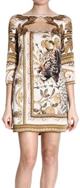 Just Cavalli 34 Sleeves Mosaic Print Satin Tunic - Lyst