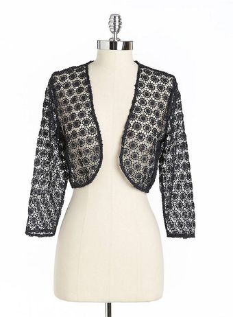 Kay Unger Sequined Lace Coverup - Lyst