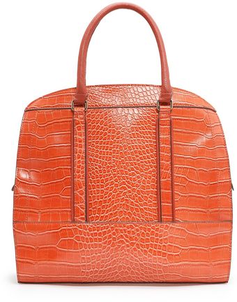 Mango Touch Croc Embossed Tote - Lyst