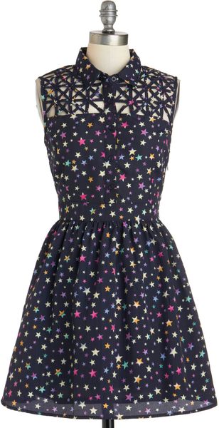 ModCloth Star Catching Dress - Lyst