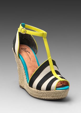 Seychelles X Corey Lynn Calter Stop Traffic Wedge in Blackwhite - Lyst