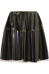 Simone Rocha PVC and Broderie Anglaise Cotton Skirt