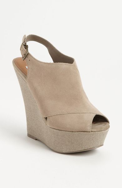 Steve Madden Wallow Wedge in Beige (end of color list taupe suede ...