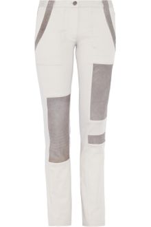 Thakoon Addition Leather Paneled Stretch Twill Pants - Lyst