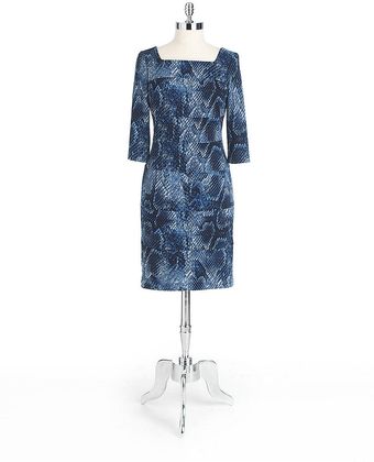 Kay Unger Snakeprint Dress - Lyst