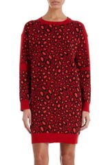 Kenzo Leopard Jacquard Sweater Dress