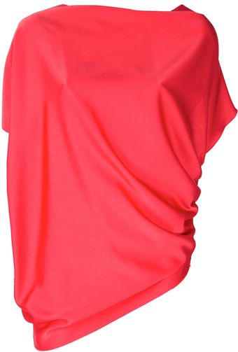 Lanvin Gathered Zip Detail Top - Lyst