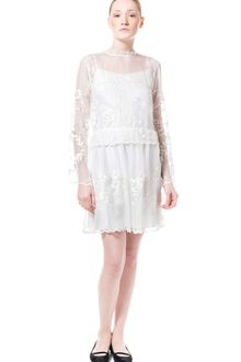 Alberta Ferretti Embroidered Chiffon Cocktail Dress - Lyst