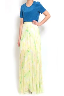 Alice + Olivia Shannon Pleated Maxi Skirt in Citrus Tie Dye - Lyst