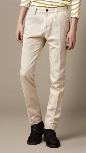 Burberry Brit Slim Fit Cotton Chinos - Lyst