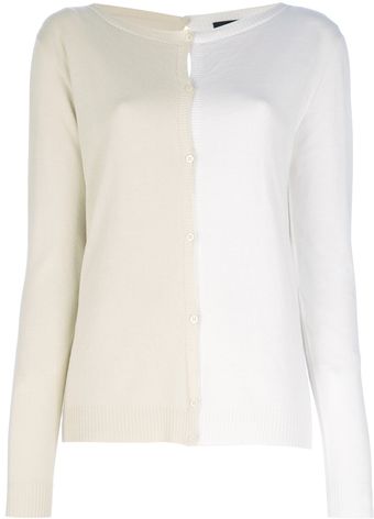 Emporio Armani Bicolour Cardigan - Lyst