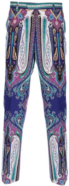 Etro Paisley Print Trouser - Lyst