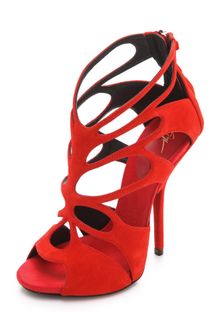 Giuseppe Zanotti Suede Cutout Heels - Lyst