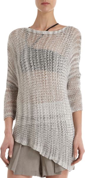 Helmut Lang Marled Knit Oversized Sweater - Lyst