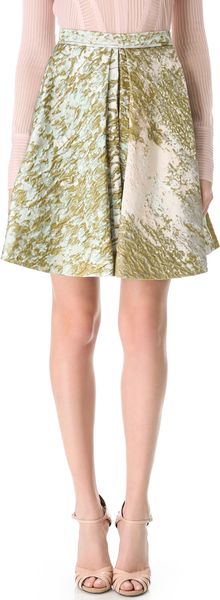 J. Mendel Box Pleat Skirt - Lyst