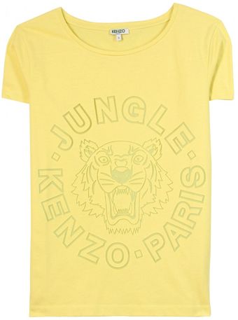 Kenzo Tshirt with Mesh Logo - Lyst