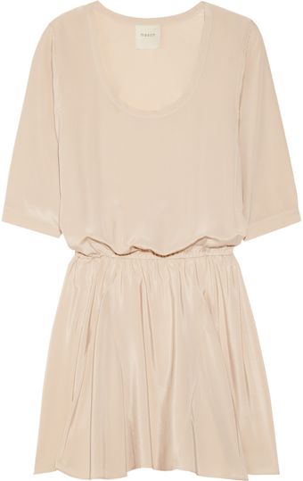 Mason by Michelle Mason Dolman-Sleeved Silk Mini Dress - Lyst