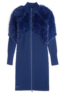 Matthew Williamson Chevron Rabbit Knit Cardi Coat - Lyst
