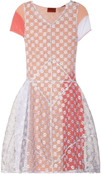Missoni Embroidered Layered Stretch-Mesh Dress - Lyst