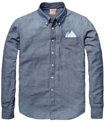 Scotch & Soda Cottonlinen Sun Faded Shirt with Contrast Pocket - Lyst
