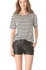 T By Alexander Wang Linen Stripe Tee
