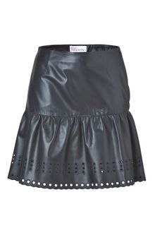 Valentino Red Midnight Blue Leather Skirt - Lyst