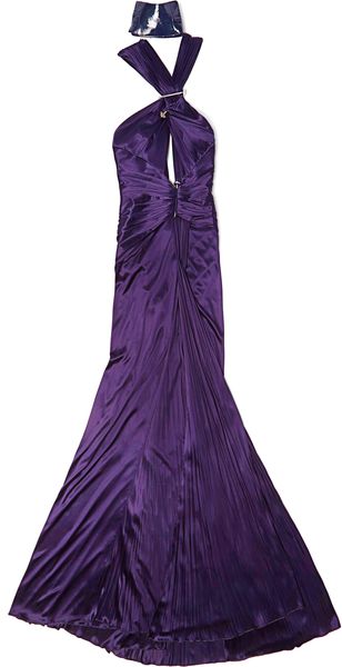 Versace Liquid Jersey Gown with Nail Hardware - Lyst