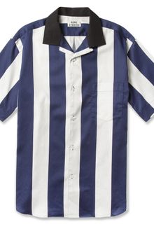 Acne Oahu Striped Short Sleeved Cotton Shirt - Lyst