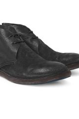 Acne Pedro Distressed Leather Desert Boots