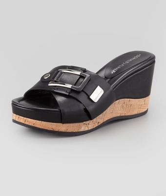 Donald J Pliner Loyal Crisscross Wedge Slide - Lyst