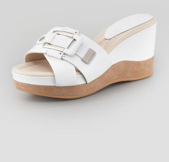 Donald J Pliner Loyal Crisscross Wedge Slide - Lyst