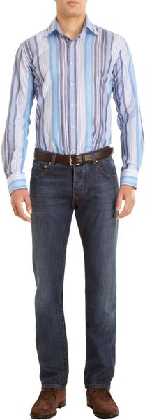 Etro Alternating Stripe Shirt - Lyst