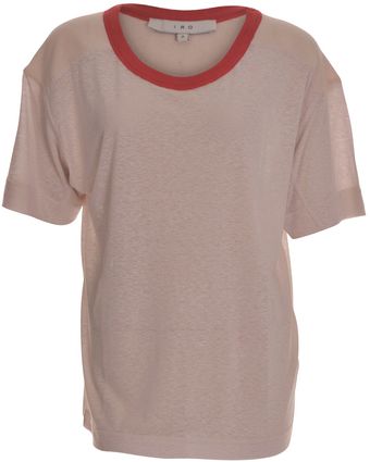Iro Knitted T Shirt in Ecru and Rose - Lyst