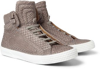 Jimmy Choo Albion Anaconda Leather High Top Sneakers - Lyst