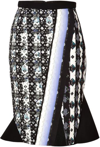 Peter Pilotto Lilacbluemulti Stretch Michon Skirt - Lyst