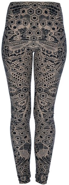 Alexander McQueen Lace Print Leggings - Lyst