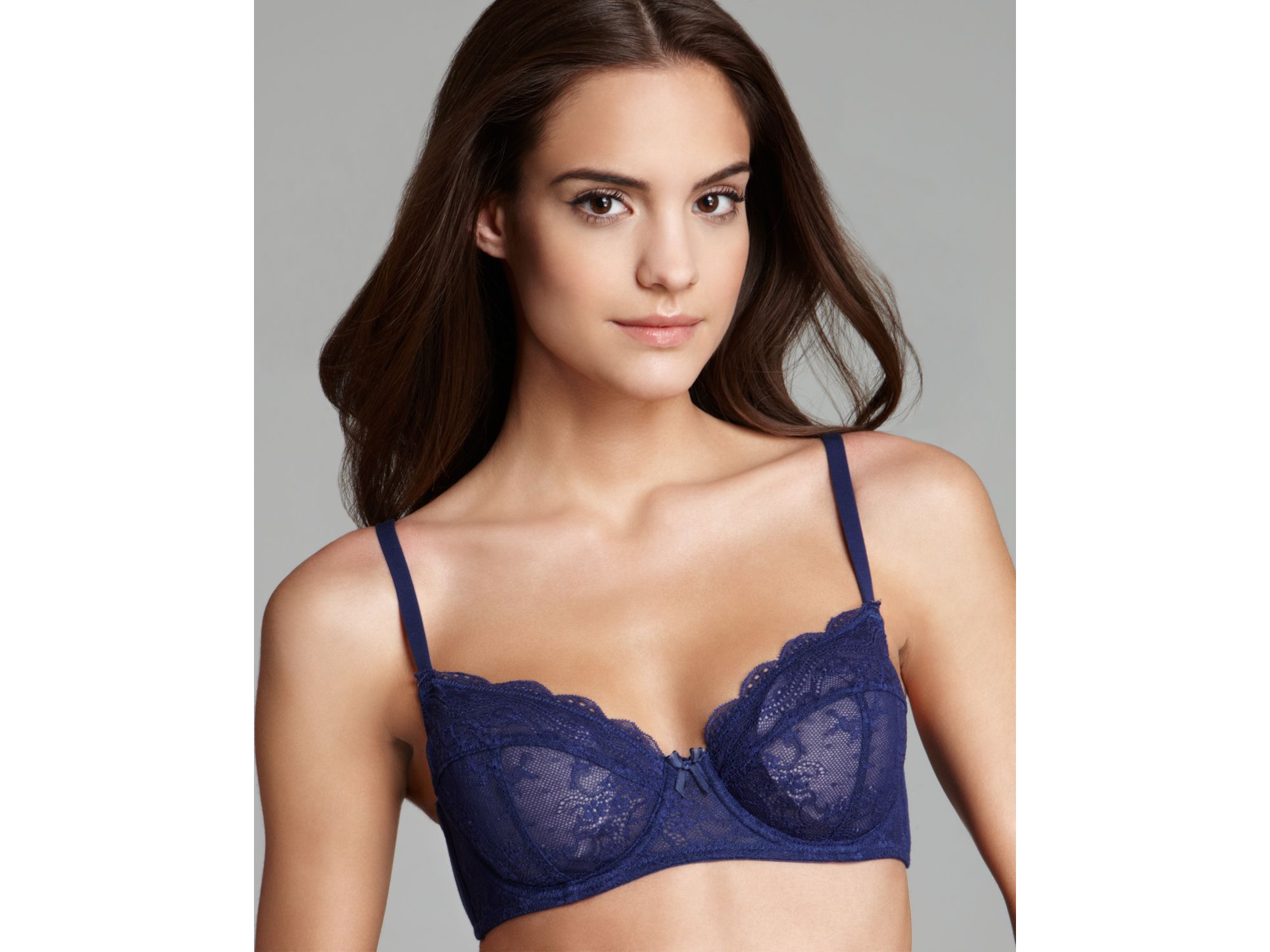 Lyst Blush Lingerie Bra Pure Indulgence Unlined Demi In Blue