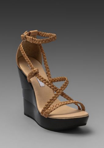 Diane Von Furstenberg Olive Wedge in Natural - Lyst