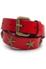 Mango Touch Stars Leather Belt