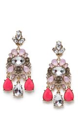 Mango Touch Crystal Embellished Chandelier Earrings