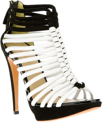 Pollini Knotted Gold Sandals - Lyst