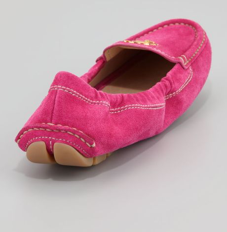 pink suede loafers womens