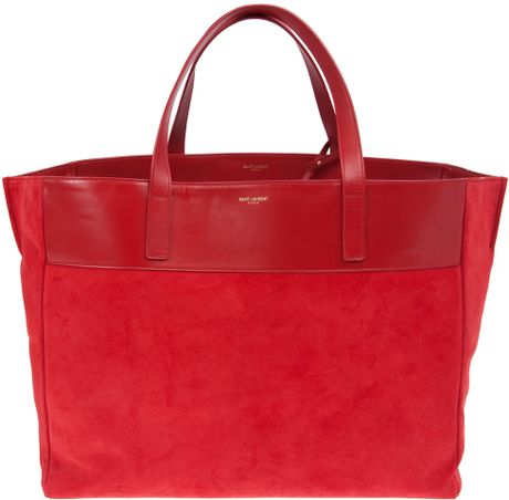 red saint laurent tote