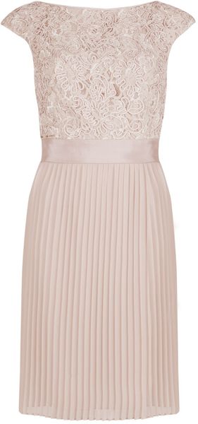 Ted Baker Aliana Lace Detail Button Back Dress - Lyst