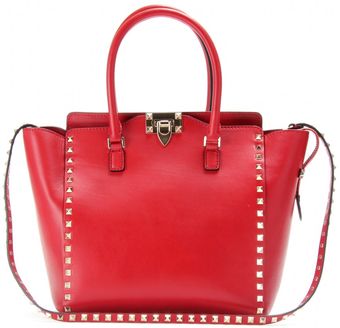Valentino Rockstud Leather Tote - Lyst