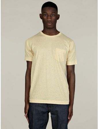 YMC Mens Lemon Speckled Pocket Tshirt - Lyst