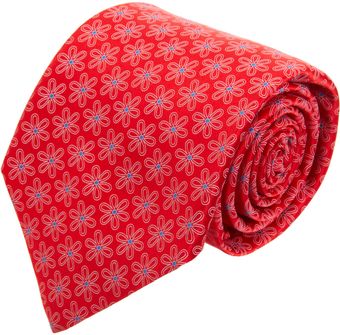 Barneys New York Outlined Flower Tie - Lyst