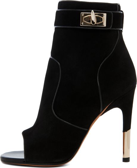 givenchy shark lock boots suede